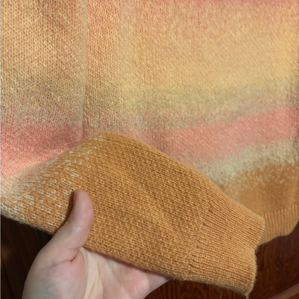 CANDACE CAMERON BURE Women’s Orange and Pink Ombré Knit Sweater Size XXS - Picture 2 of 5